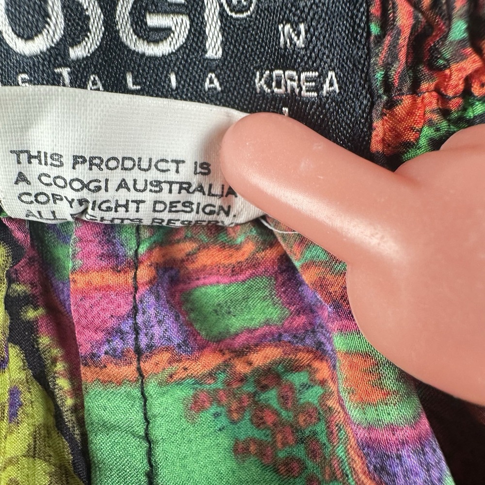 Rare Authentic Coogi Australia 100% Silk Shorts L Multicolor Abstract 90s Hiphop - Picture 8 of 9